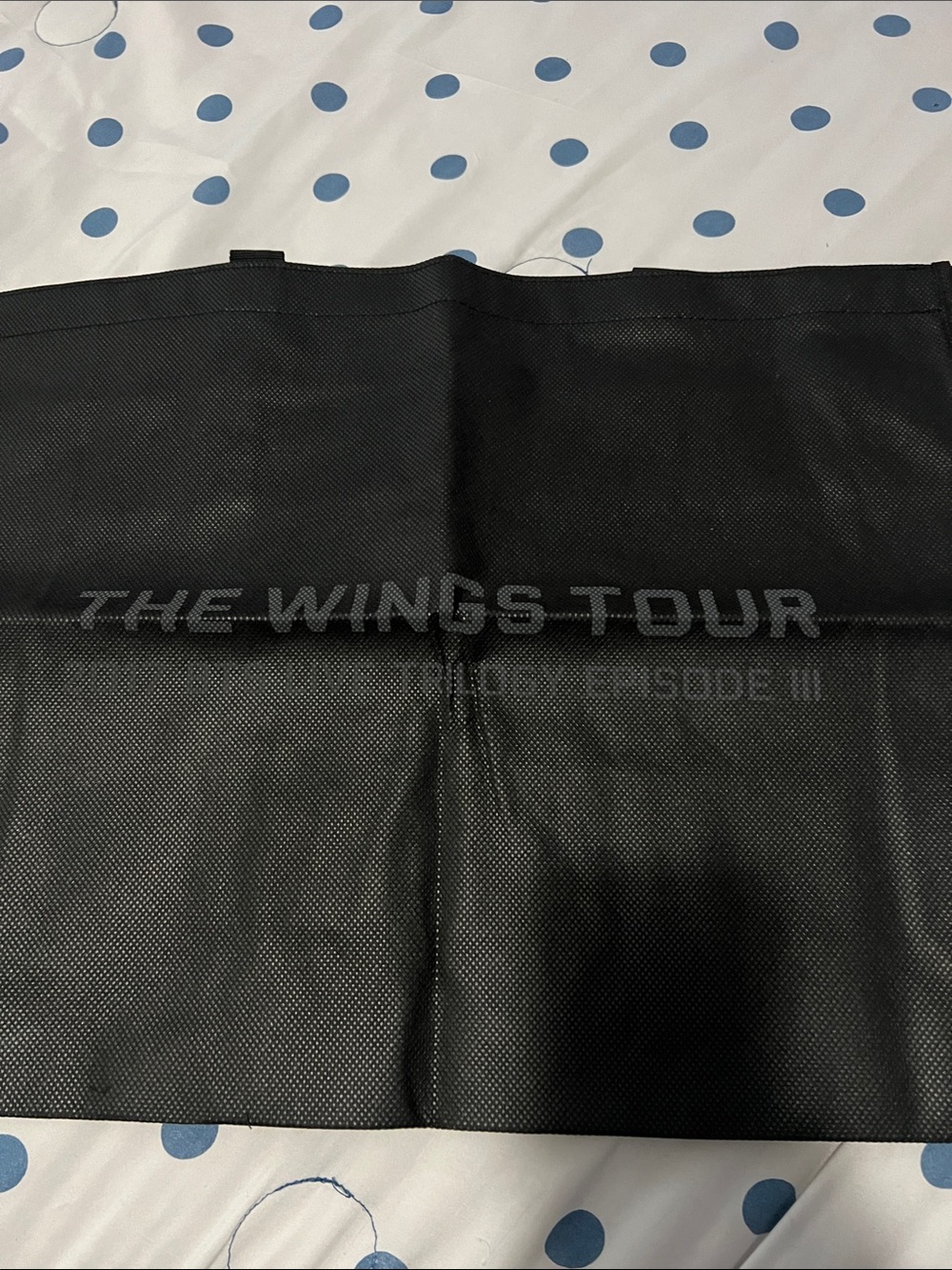 BTS The Wings Tour Black Shopper Bag - Picture 3 of 6